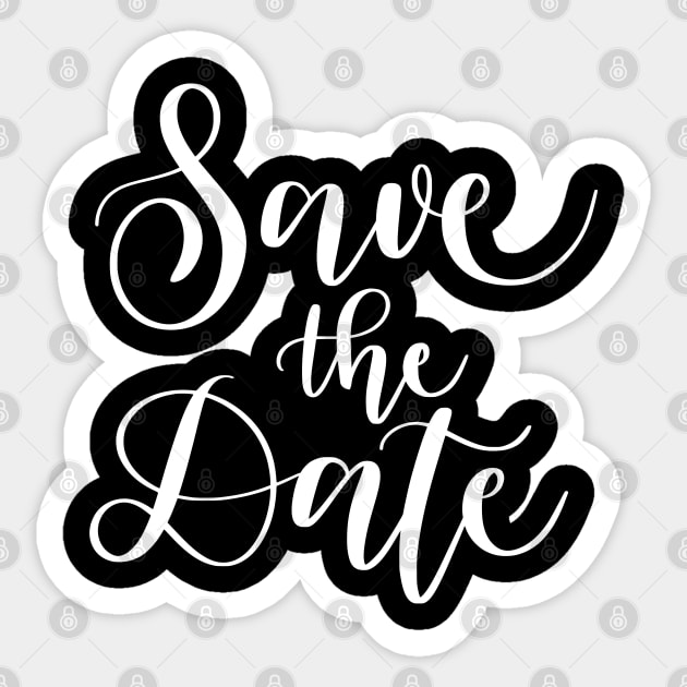 Save the Date, Celebrating Love and Life Sticker by AbstractWorld